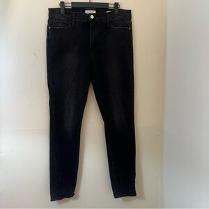 FRAME denim le high skinny jeans black gray size 31 / 12